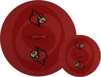 MasterPieces FanPans Team Logo Silicone Lid Set, 2 Pack - NCAA Louisville Cardinals