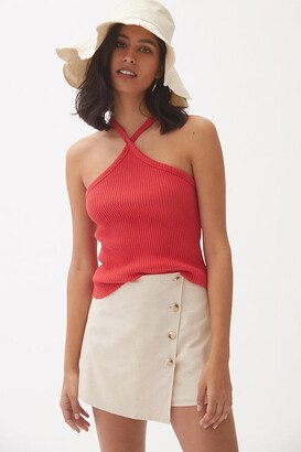 T.La Ribbed Halter Tank Top