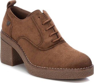 Women's Suede Heeled Oxfords