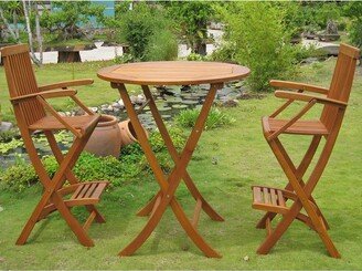 Royal Tahiti Carmona 3-Piece Bar-Height Bistro Set