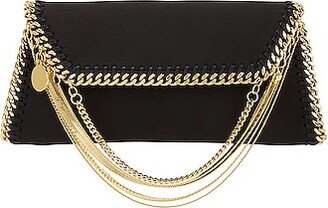 Satin Chain Falabella Pouch in Black