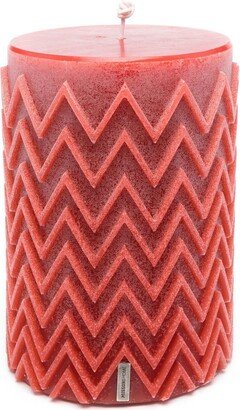 Zigzag-Embossed Candle