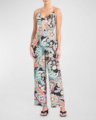 Peizuri Sleeveless Floral-Print Pajama Set