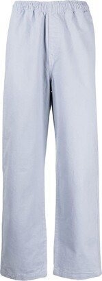 Elasticated-Waist Straight-Leg Trousers-AU