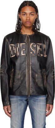 Black L-Met Leather Jacket