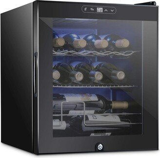 Schmecke Freestanding Wine Refrigerator, 12 Bottle Wine Cooler