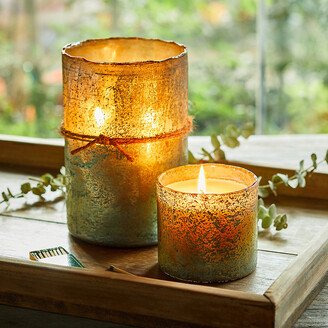 Textured Glass Candle, Grapefruit & Pine