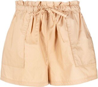 High-Waisted Cotton Shorts-AF