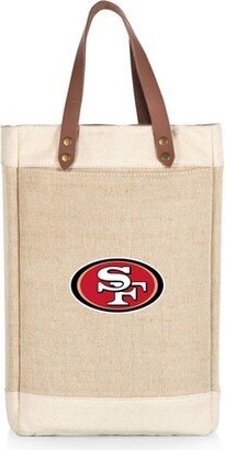 NFL San Francisco 49ers Pinot Jute Insulated Wine Bag - Beige