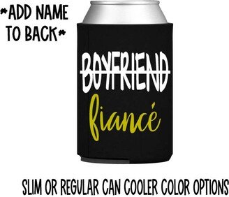 Boyfriend | Strike Through Fiancé Can Cooler/Fiance Gift Engaged Engagement Groom To Be Lucky Mr Slim Skinny