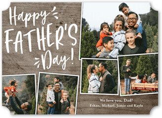 Father's Day Cards: Joyful Rustic Father's Day Card, White, 5X7, Pearl Shimmer Cardstock, Ticket