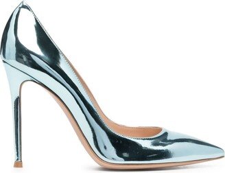 Gianvito 105mm metallic-effect pumps