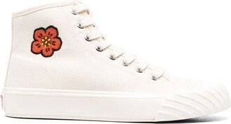 Embroidered-Logo High-Top Sneakers