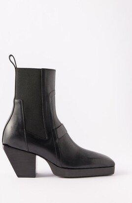 Sliver Leather Chelsea Boots