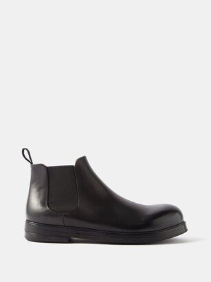 Zucca Zeppa Leather Chelsea Boots