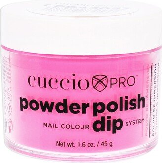 Pro Powder Polish Nail Colour Dip System - Neon Pink Dark by Cuccio Colour for Women - 1.6 oz Nail Powder