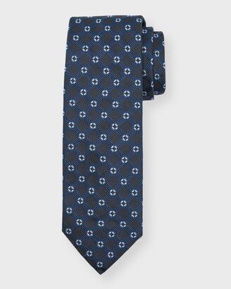 Men's Medallion Silk Tie-AA