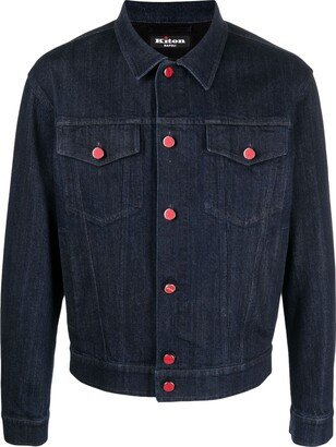 Blouson button-up denim jacket