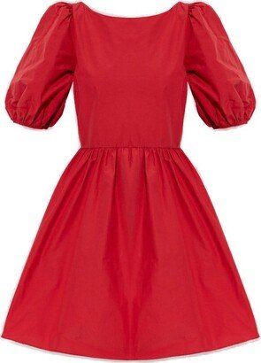 Taffeta Puff Sleeved Dress