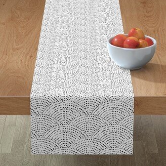 Table Runners: Ink Dot Scales Table Runner, 72X16, White