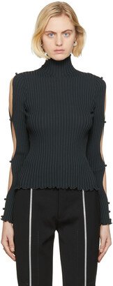 Black Stretch Jumper Turtleneck