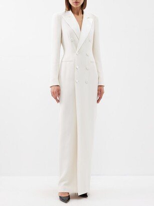 Kristian Double-breasted Silk Tuxedo Dress