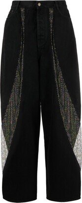 DARKPARK Mesh-Panel Wide-Leg Jeans