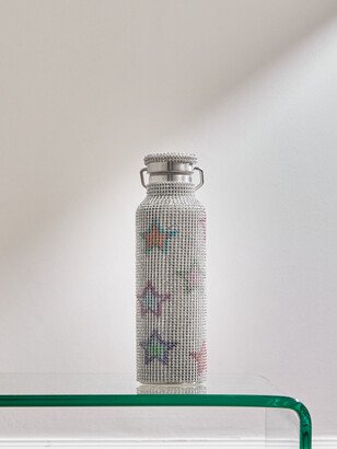 Rhinestone-Detailed Stainless Steel Water Bottle, 650ml