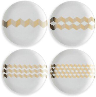 Chevron tea plates (set of 4)