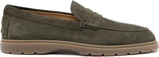 Ridged Suede Loafers