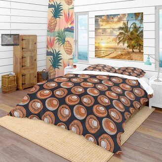 Designart 'Champignons Pattern' Modern & Contemporary Bedding Set - Duvet Cover & Shams