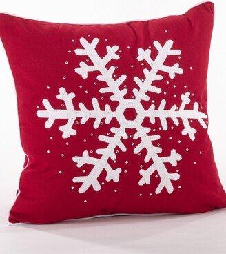 Saro Lifestyle Single Snowflake Decorative Pillow, 18 x 18