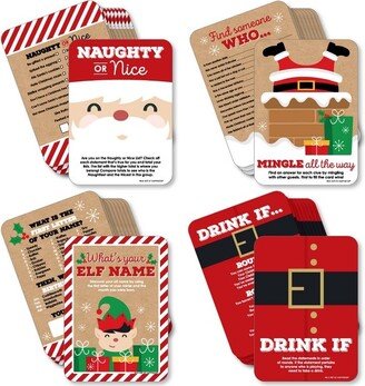 Big Dot of Happiness Jolly Santa Claus - 4 Christmas Party Games - 10 Cards Each - Gamerific Bundle