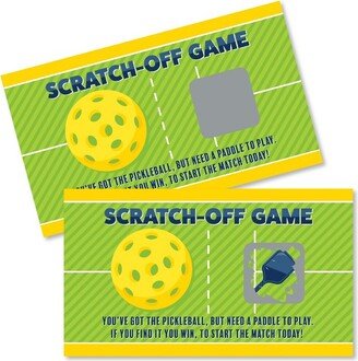 Big Dot of Happiness Let’s Rally - Pickleball - Birthday or Retirement Party Game Scratch Off Cards - 22 Count