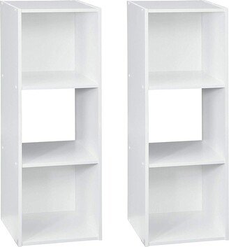 Home Stackable 3-Cube Cubeicals Organizer Storage, White