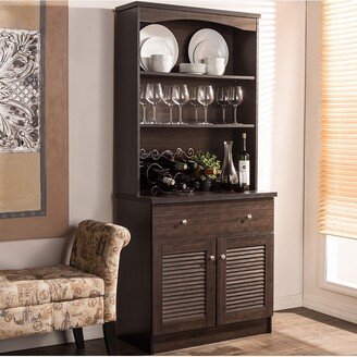 Traditional Dark Brown Wood Kitchen Storage