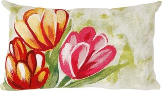 Visions IV Tulips Indoor/Outdoor Pillow Warm 12 x 20