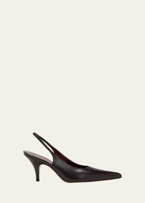 Napa Leather Slingback Pumps