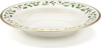 Holiday Pasta/Rimmed Soup Bowl, 9, Red & Green