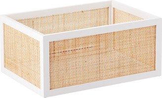 The Artisan Rattan Cane Bin White