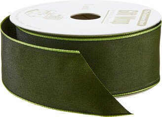 Ribbon Wired Taffeta Moss