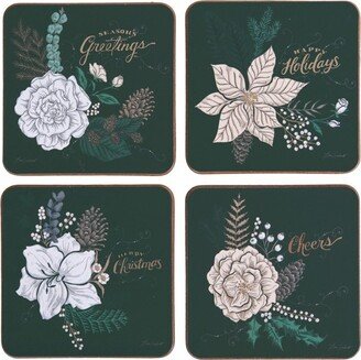 Emerald Christmas Coaster S/4