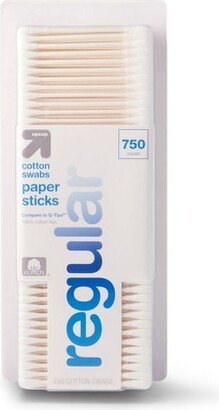 Regular Cotton Swabs Paper Sticks - 750ct - up & up™