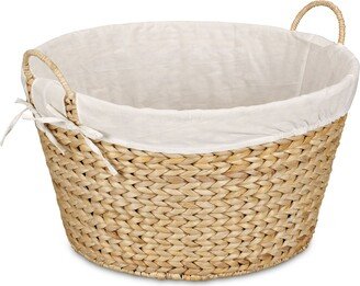 Banana Leaf Lined Laundry Basket, Natural