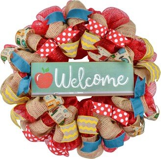 Welcome To School Wreath, New Teacher Gift, Present For Teaching Graduate, Back School, First Day Of School