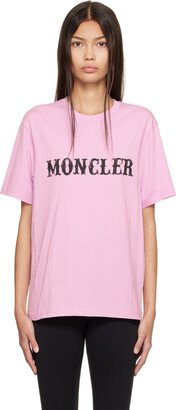 7 Moncler FRGMT Hiroshi Fujiwara Pink Printed T-Shirt