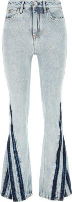 Slit-Detailed Flared Jeans