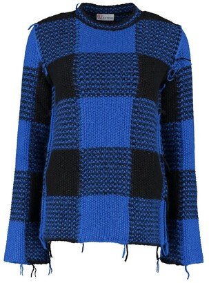 Giant Checked Crewneck Jumper-AA