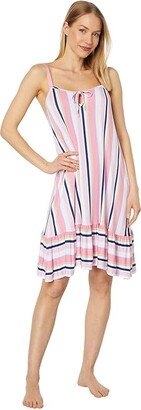 Sleeveless Short Gown (Multi Stripe) Women's Pajama