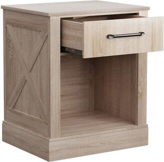 Slickblue Compact Nightstand with Drawer and Shelf